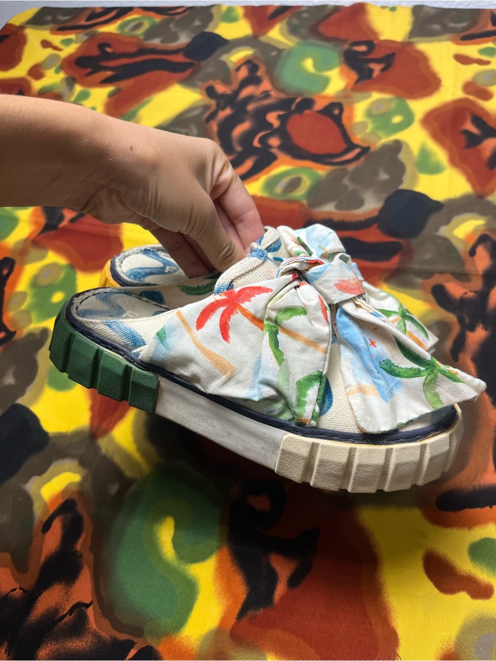 Farm rio women’s coco cabana mule platform size 5